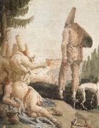 TIEPOLO, Giovanni Domenico Pulcinelle on Vacation Sweden oil painting artist